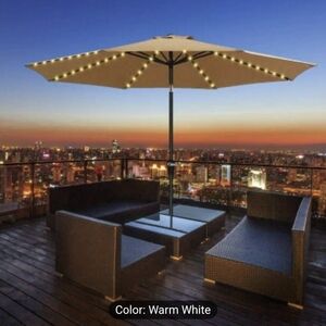 Waterproof LED Umbrella Lights with 8 Brightness Modes and Remote Control, T9MIS